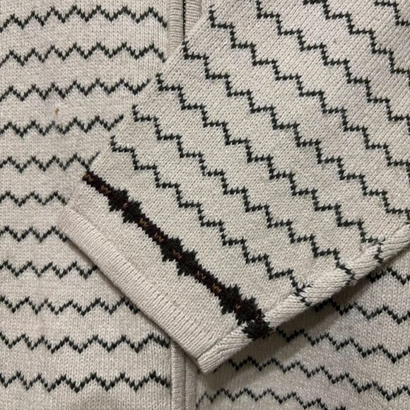 Vintage Womens Cream Nordic Zip Cardigan Sweater 18/20W Ramie/Wool Blend - Picture 10 of 10